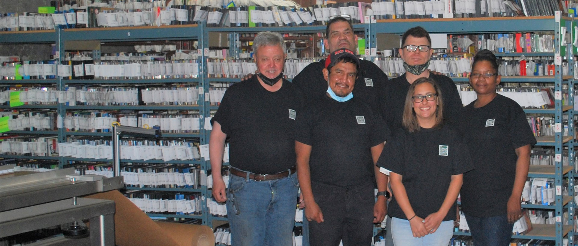Green Street Books team in the original workplace photograph